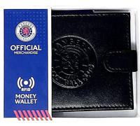 UOMO Vera Pelle Portafoglio RFID Anti Frode Soldi Denaro Id Card Impressa Crest