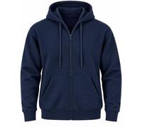 Uomo vero volto Plain American Big Size felpa con cappuccio in pile con zip