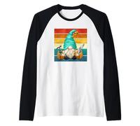 Uomo Vintage Carpenter GNOME Design for Men Love Woodworking Maglia con Maniche Raglan