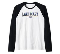 Uomo Vintage Lake Mary, Florida Baseball Dad Lovers an Fans Maglia con Maniche Raglan