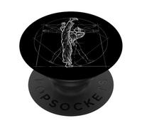 Uomo Vitruviano Dollyo Chagi Round Kick TaeKwonDo PopSockets PopGrip Adesivo