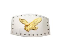 Uomo Western Moda Metallo Argento Fibbia Quadrato Oro Aquila Aviatore American