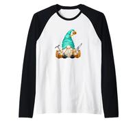 Uomo Woodworker Graphic Funny Woodworking GNOME for Carpenters Maglia con Maniche Raglan