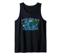 Uomo World's Most Great Planet On Earth Funny Bootleg Map Canotta