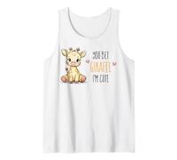 Uomo You Bet Giraffe I'm Cute, Funny Animal Pun Canotta