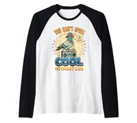Uomo You Can't Spell Cool Without Coo Uccelli Divertenti Piccioni Maglia con Maniche Raglan