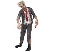 Uomo Zombie Costume Adulti Halloween Costume Spaventosa Sanguinoso Completo