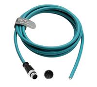 Uonecn Cavo GPIO M12 A a 8 poli maschio su estremità aperta Cat6a, schermato, altamente flessibile per automazione industriale, bus di campo e telecamere come Cognex, Keyence, Basler, verde, 5 m