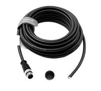 Uonecn Cavo GPIO M12 A a 8 poli maschio su estremità aperta Cat6a, schermato, altamente flessibile per automazione industriale, bus di campo e telecamere come Cognex, Keyence, Basler, nero, 20 m