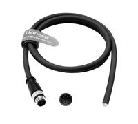 Uonecn Cavo GPIO M12 A a 8 poli maschio su estremità aperta Cat6a, schermato, altamente flessibile per automazione industriale, bus di campo e telecamere come Cognex, Keyence, Basler, nero, 1 m