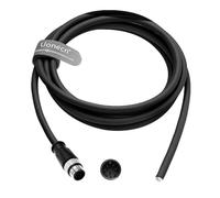 Uonecn Cavo GPIO M12 A a 8 poli maschio su estremità aperta Cat6a, schermato, altamente flessibile per automazione industriale, bus di campo e telecamere come Cognex, Keyence, Basler, nero, 5 m