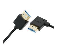 Uonecn Cavo HDMI 2.1 8K per Atomos Ninja V, 48Gbps Ultra High Speed Thin HDMI Cord, Straight to Left Angle Short HDMI Cable for Sony A7iv, Z-CAM F6, RED Dolby Atmos, TV, Laptop 10inch|25cm