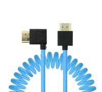 Uonecn Cavo HDMI 2.1 ad angolo sinistro per Atomos Ninja V, Portkeys BM5, 48 Gbps 8K, cavo HDMI intrecciato a spirale per fotocamere Sony A7iv, Z-CAM F6, Z-Cam E2 Pro