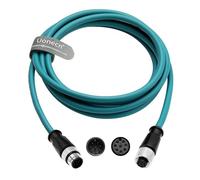 Uonecn Cavo M12 A 8 pin maschio a femmina Cat6a, schermato e altamente flessibile per sensori, attuatori e telecamere industriali come Cognex, verde, 8 m