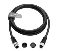 Uonecn Cavo M12 A a 8 poli maschio a femmina Cat6a, schermato e altamente flessibile per sensori, attuatori e telecamere industriali come Cognex, nero, 2 m