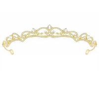 Uongeod Diadema da sposa in cristallo con strass, corona da principessa, corona di compleanno e corone, per donne e ragazze, colore: oro
