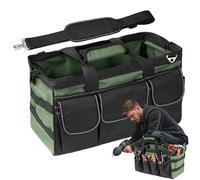 Uonguon Borsa portautensili con 16 tasche, borsa porta attrezzi con cerniera con tracolla, per uomini, meccanici, elettricisti, falegnami, garage, viaggi, riparazioni, cacciaviti, chiavi e punte da