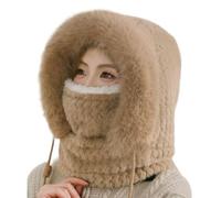 Uonguon Cappello russo da donna, caldo cappello antivento invernale, 30 cm, regolabile, flessibile, protezione per le orecchie, isolante, ideale per escursioni, corsa, alpinismo, viaggi, cachi, M