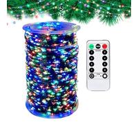 Uonguon Christmas Tree Lights - 300 LED Warm White String Lighting, Extra-Long 98 Ft Holiday Glow, Remote Control & Timer Function for Home Decor Landscape Parties, Christmas Light Set