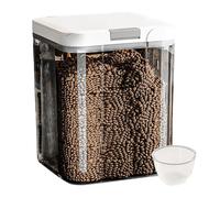 Uonguon Contenitore per cibo per animali domestici, contenitore ermetico trasparente per cibo per cani, 25 x 21 x 17 cm, secchio impilabile di facile accesso per case, cucine, dispense, garage