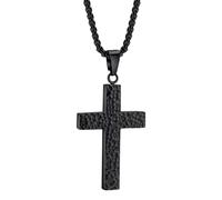 Uonguon Cross Necklace, 3D Printed Pendant Jewelry with Secret Compartment, 2.76 inches Religious Charm Ideal for Casual Wear, and Special Occasions, Sturdy Design