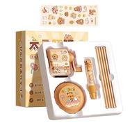 Uonguon Cute Stationery Set, Cartoon Theme Bundle, Aesthetic School Supplies, Classroom Reward Pack, Includes Pencil Sharpener, Electric Vacuum, Eraser, Pencils, Perfect For Kids, Teens, Boys, Girls