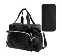 Uonguon Diaper Bag, Large Capacity Tote, Pacifier Case, Multiple Compartments, Water-Resistant Fabric, Spacious Design 17.72x9.06x11.81 Inches for Home and Travel Use