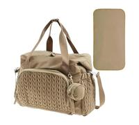 Uonguon Diaper Bag, Large Capacity Tote, Pacifier Case, Multiple Compartments, Water-Resistant Fabric, Spacious Design 17.72x9.06x11.81 Inches for Home and Travel Use