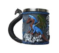 Uonguon Dragon Cup - 3D Dragon Mug, 4.72x5.51 Inches Medieval Tableware with Stainless Steel Liner, Camping Coffee Vessel, Themed Party Supplies, Home Decor for Tea Milk Beverage