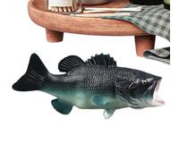 Uonguon Fake Fish, Realistic Simulated Bass Fish, 6.18x1.77x2.76 Inches life like Teaching Model Toy, Solid Floating Display for Water Tanks, Reefs, Ponds, Bowls, Home Decor, Carnival, Party Use