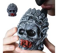 Uonguon Fischietto azteco della morte, fischietto da vampiro per Halloween, 9,5 cm, portatile, potenziatore di atmosfera spettrale, 1 pezzo, ideale per campeggio, escursionismo, parco giochi, feste