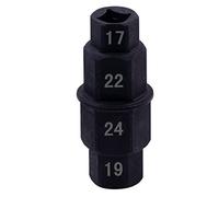 Uonguon Front Wheel Spindle, Motorcycle Hub, Hex Shaft Tool, (17mm, 19mm, 22mm, Black, Silver), Perfect For Tightening And Loosening Ahead Disk Spindles Motorcycles