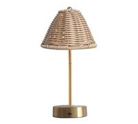 Uonguon Lampada Rattan,3 Livelli Luce Vintage Portatile a Ricarica USB in | Lampada a Batteria,per Camera da Studio Lavoro Cucito Arte Università Disegno Pianoforte e Serate