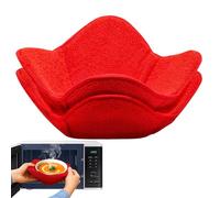 Uonguon Microwave Bowl Cozy, Heat Proof Dishes Rack, 9.84x8.27 Inches 2 Piece Anti Scalding Bowl Holder, Microwaves Safe Pads for Home Kitchen, Apartment Meal Prep, Camping Travel Food Heating
