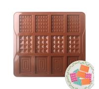 Uonguon Per Cioccolato,Forma Quadrata Scomponibile Da 12 Cavità,Stampo Per Cottura Fatto A Mano - Per Cucina Feste Party Dolci Caramelle Biscotti Gelatina Raduni