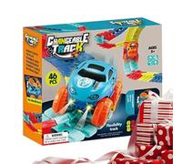 Uonguon Pista Per Auto Giocattolo Da Corsa - Veicolo Educativo Con LED - Auto Giocattolo Educativa - Per Soggiorno Camera Da Attività Familiare Regalo Feste Asilo Scuola Materna Homeschooling