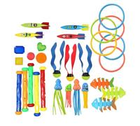 Uonguon Pool Dive Toys, Underwater Training Game Set, 13.78x9.84x3.15 Inches Colorful Diving Toy Set for Multiplayer Fun, Backyard, Family Poolside Activities, Swim Lessons
