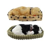 Uonguon Respiro Realistico Peluche | Pupazzo Cagnolino con Suono,Cucciolo Compagno per il Sonno,per Bambini Addormentarsi Viaggio Auto Vacanza Asilo Regalo Natale