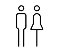 Uonguon Segnaletica per porta piatta 2D per il bagno, per ristorante, ristorante, ufficio, centro commerciale, scuola, palestra, museo, aeroporto, stazione ferroviaria, biblioteca, comunità