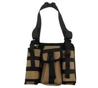 Uonguon Sports Shoulder Bag with Water Bottle Holder | Multi-Pocket Workout Shoulder Bag with Adjustable Pouch | Ideal Hiking Carrier Bag with Carabiners for Active Lifestyles