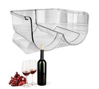 Uonguon Stackable Wine Rack, Countertop Bottle Storage, Practical Vino Organizer, Sturdy Design, (1 To 3 Couplets, White), Kitchen Use, Pantry And Cupboard Container