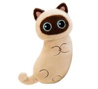 Uonguon Stuffed Cat Plush - Cute Realistic Soft Decor, Realistic Cat Stuffed Animal with Ultra-Silky Synthetic, Weighted Feline Figurine, Hand-Detailed Expressive Features for Home House Indoor