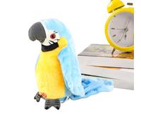 Uonguon Talking Parrot Toy, Realistic Plush Bird That Repeats What You Say, 4.72x4.33x8.66 Inches Interactive Twerking Animal Educational Toy for Speech Training, Travel, Daycare, Nursery, Backyard