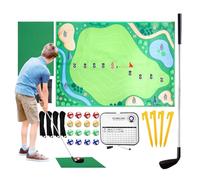 Uonguon Tappetino da gioco da golf, pieghevole e portatile, per allenare l'oscillazione del prato, per giardino, terrazza, , per esercitarsi in giardino, su prato, terrazza e