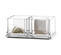 Uonguon Tea Organizer for Tea Bags, Clear Acrylic Tea Bag Container, Sugar Packet Holder, (Clear), Tea Packet Storage for Organization,5.75x3.19x2.36 inches Drink Packet Organizer
