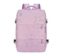 Uonguon Travel Backpack, Personal Item Bag, Airline-Approved Waterproof Rucksack, Multi-Pocket and Lightweight, 16.93x11.02x6.3 in, Ideal for Flights, Hiking, Gym, School, Black/Purple