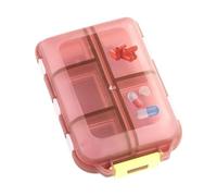 Uonguon Travel Pill Organizer, Portable Medicine Pill Container, Compact Storage Travel, Pillbox Case, Medication Bag, Work, and Camping (3.74x2.56x1.18 inches, ABS + Paper)