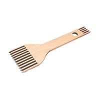 Uonguon Wooden Tapestry Looming Comb, Fringe Brush, Ergonomic Design, Multifunctional Accessories, (1 Piece, Brown), Handweaving Projects, Ideal for Creating Tassels And Braids