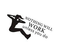 Uonlytech 1 Pc Adesivo Palestra Adesivi Murali Allenamento Adesivi Decorativi Adesivi Murali Vivaio Adesivi Murali Palestra Lettera Adesiva Lettere Adesivi Murali Murales Sportivi Black