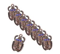 Uonlytech 1 Set Ciondolo Antico Fascino Antique Beetle Charms Ciondoli Per Pendenti Scarabici Piccoli Ciondoli Da Ciondoli Per La Creazione Di Gioielli Lega Blu 20 Pezzi
